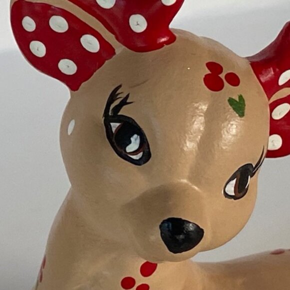 Vintage Kimple mold Quilted Reindeer figures Christmas decoration - Picture 11 of 13